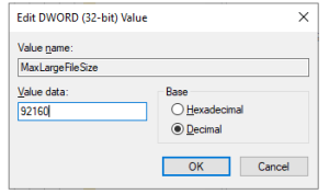 tăng size limit PST OST Outlook